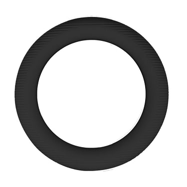 Black Silicone Stripe Ring Dumbbell