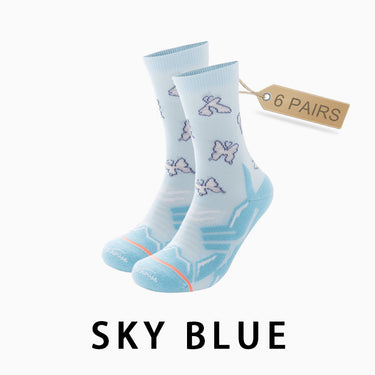 sky blue running socks
