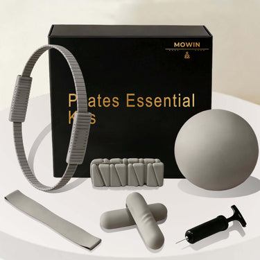 Eco-friendly Pilates Essential Kits including ring, ball, resistance band, and more for beginners to improve core strength.