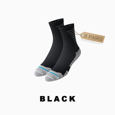 Breathable Men's Mid - calf Cycling Socks(6 pairs) - MOWIN