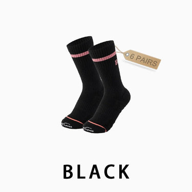 Women Breathable Mid - calf Running Socks(6 pairs) - MOWIN
