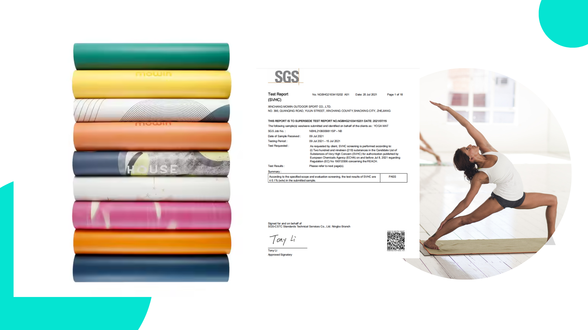 Mowin Yoga Mat: Compliant with European Standards and REACH Certified ...