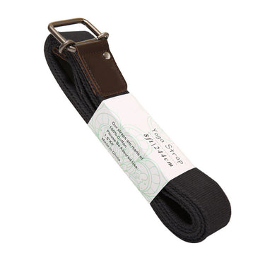 black yoga strap