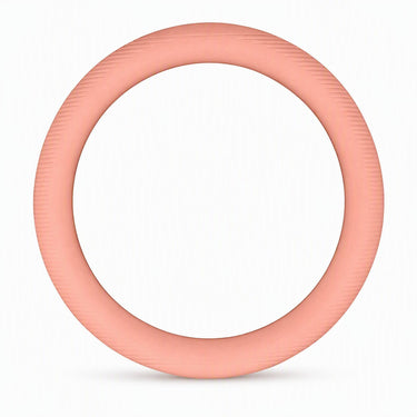 Warm Pink Silicone Stripe Ring Dumbbell 