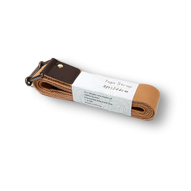 brown yoga strap