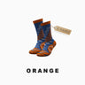 orange cycling socks