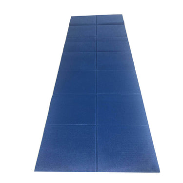 blue PVC foldable yoga mat