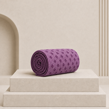 purple yoga towel