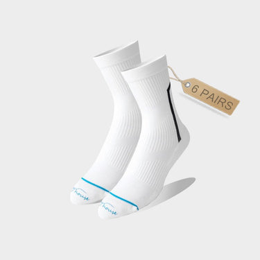 Men's Breathable Mid - calf Cycling Socks （6 pairs） - MOWIN